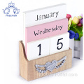 Wooden Calendar Wooden Vintage Storage Organiser with Calendar blocks Supplier